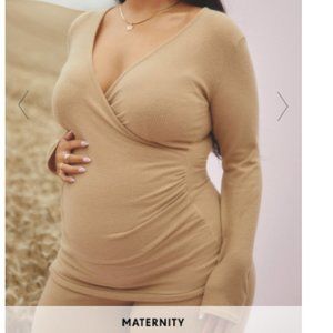 PRETTYLITTLETHING Maternity Wrap Blouse Top